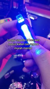 Lampu Sepeda LED Waterproof Lampu Belakang Sepeda LED USB Rechargeable Anti Air Octopus Family