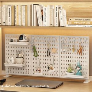 Punch-ฟรี Hole BOARD แนวตั้งเดสก์ท็อปแขวนผนังโต๊ะทํางานชั้นวางของห้องอ่านหนังสือเดสก์ท็อปห้องครัวห้องน้ํา Rack