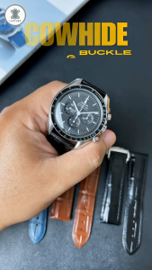 สายนาฬิกาแบบหนัง รุ่น Cowhide Folding Buckle