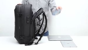 Fenruien Airback Vacuum TSA Lock Travel Backpack Multifunction High Capacity Expandable Waterproof 17.17.3 Inch Laptop Backpack