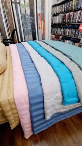 ♨️SIÊU RẺ♨️Chăn (Mền) Cotton Lụa 2m3x2m Chần Bông Lông Vũ Cao Cấp Khách Sạn Vân Mền Sọc 3F Siêu Đẹp Mềm Mịn _ Nemtot Bedding