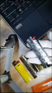 Combo Phụ kiện Nam Vỏ Bật lửa Bic J3 Hoa văn cổ Điển/ Tặng kèm ruột J3