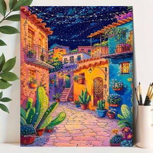 Kayou | 1000 pcs Colorful Cactus Puzzle Home Decor Adults Puzzle Games Family Fun Floor Puzzles Educational Toys for Kids