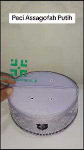 Peci Kopiah Assagofah Dewasa Putih / peci asagofah / peci assaqofah