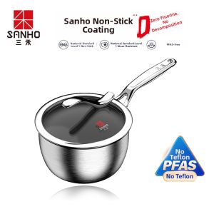 Sanho | Pure Titanium Non-stick Flat Pan for Electromagnetic Stove and Gas