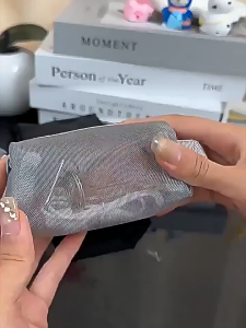 Mesh Transparent Storage Bag for Makeup Brushes Portable Small Size