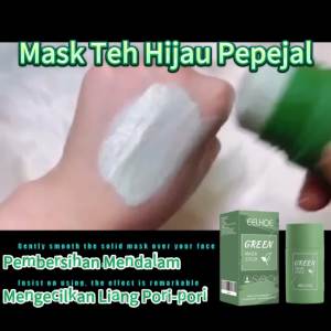 EELHOE  Topeng Pepejal Teh Hijau   Tongkat Topeng Pelembap Kebersihan Bahagian Dalaman Mengecilkan Liang Pori dan Batang Krim Pupur Muka Smear