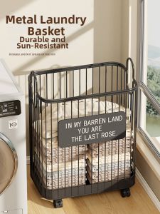 Bathroom Rolling Clothes Storage Basket