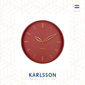 Karlsson Wall clock 40cm Petals metal red ochre. Design by: Boxtel & Buijs