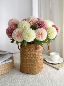 Artificial Dandelion Hydrangea Chrysanthemum Silk Flower Table Decor Living Room Home Decoration Floral Arrangement Ornament