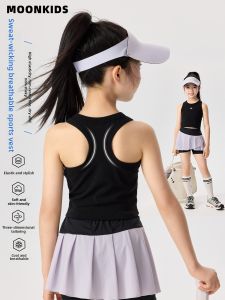 Moonkids | Girls Sporty Sleeveless Tight Vest Summer Training