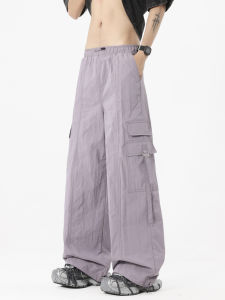 Quần Dài Nam Mùa Hè Dopaamine Purple Nhanh Khô Quần Dài Ống Đứng Quần Dài Ống Rộng Quần Dài Thường Ngày