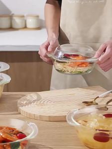 bambaby | High Clarity Heat Resistant Glass Bowl with Lid Microwave Safe