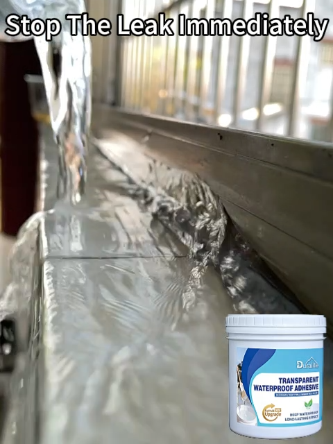 🔥Stop The Leak Immediately🔥Duralite Transparent Waterproof Glue 600g/1KG Waterproofing Coating Scratch resistant wear resistant and oxidation resistant No pungent smell Roof bathroom floor roof leaking repairir Waterproof Paint