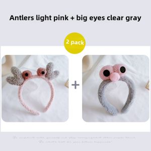 Anti-Slip Hairband Womens Simple Face Washing Hair Tie Cute Cartoon Hairband Pressing Hair Clip Fashionable Korean Style