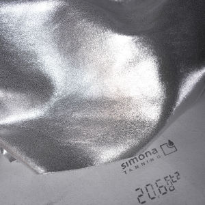 SIMONA High-Definition Metal Silver Flat Grain Top Layer Cowhide Leather for Shoes Clothes And Bags Soft And Smooth