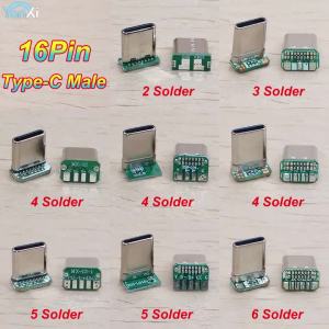 Type-C Male 16P Vertical Patch Board USB 3.1 Connector Cổng Sạc Dữ Liệu Với PCB Hàn 2/3/4/5/6 Để Sửa Chữa Điện Tử