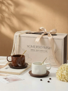 Yomerto | High-quality Refined Ceramic Coffee Cup Set Gift Box