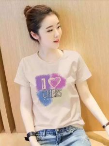 Brand Discount Leak-Picking Womens Clothing Pure Cotton Fashion Fashionable Short Sleeve T-Shirt Summer Best Selling Loose Casual All-Matching T-shirt