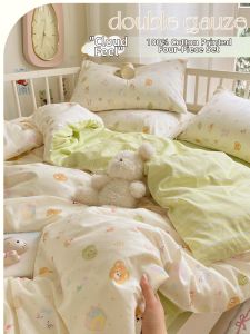 Kiss Dear | Small Fresh 100 Pure Cotton Bedding Set 3pc