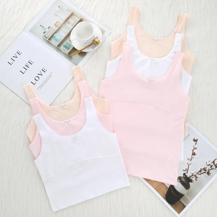 Yingbao Girl Kids Underwear Camisole Singlet Bra Cotton Tank Top Children Young Teenager Sports Training Tops Crop Teens For Girls Junior School Students vest Korean Style 2022 | Lazada