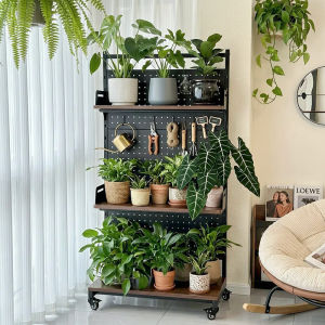 TMCG | Multilayer Metal Plant Stand With Wheels
