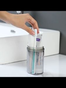 Multi-function Toothbrush Storage Cup Set Suitable for Outdoor Travel Camping Homes High-quality Transparent Wash Cups