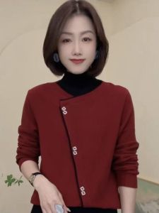 Áo Sơ Mi Lót Lông Cừu Hai Mặt Thời Trang Cổ Cao Nửa Mùa Thu Đông Cho Nữ Áo Lót Giữ Nhiệt Áo Sơ Mi Dài Tay Thường Ngày