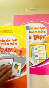 Sách - Combo Phiếu ôn tập cuối tuần môn Tiếng Việt  Toán lớp 1 ( Theo SGK Kết nối tri thức ) - BT