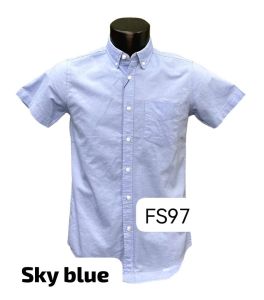 PLAIN KOSONG FORMAL SHIRTS 100%COTTON HALF SLEEVE PENDEK OXFORD KAIN