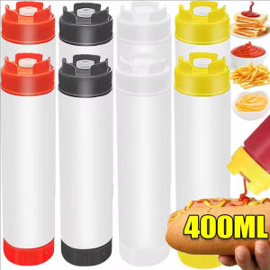 16oz Double Ended Cruet Ketchup Salad Dressing Squeeze Bottle Large Capacity Sauce Dispenser Condiment Bottle Kitchen