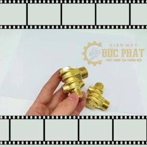 Van 1 chiều ren 21/19/9mm 2 piston bằng Atemon máy nén khí dây curoa có dầumáy bơm hơiVAN1C2560A