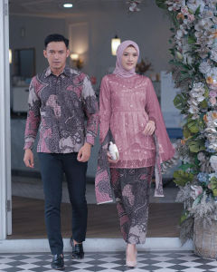 COD Najwa Best Seller Batik Payet Premium / Batik Couple Brukat Kondangan/ Kebaya Modern 2022 / Batik Kondangan/ Batik Sarimbit Terbaru / Kebaya Couple Pasangan / Baju Couple Pasangan Kondangan / Couple Batik Najwa