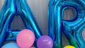 40 Inch Large Blue Letter Balloons Big Size Jumbo Mylar Foil Helium Balloon for Various Party Celebrations and Decorations