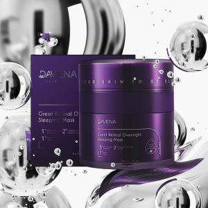 Daviena Retinol Dan Retinal Sleeping Mask BOOSTER Masker Wajah Daviena Skincare Pelembab Wajah Original