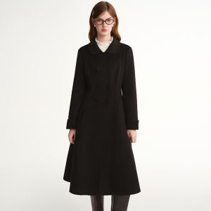 DUSHU | Hepburn Style Rich Daughter Fashion Double Breasted Coat Woolen Outerwear