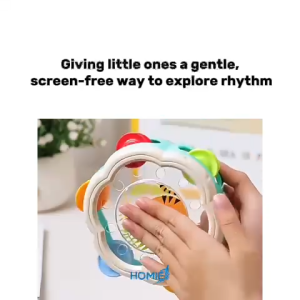 Kids Hand-Clap Tambourine Drum & Cute Cartoon Baby Rattle Fun Musical Percussion Toys
