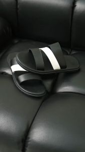Cogen Sandal Pria Kulit Sendal Slop Nyaman - Feel Nufort - Cello Black White