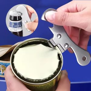 2PCS Multifunction Can Opener Stainless Steel Safety Side Cut Manual Tin Professional Ergonomic Jar Tin Opener Cans Kitchen Tool