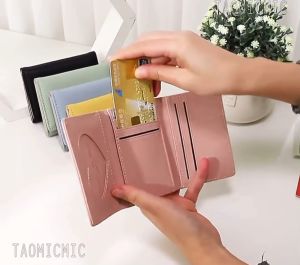 กระเป๋าตังใบสั้น กระเป๋าสตางค์น่ารักๆ เป๋าตังผู้หญิง กระเป๋าใส่เหยญ กระเป๋าสวยๆหรู ึคุณภาพสูง หนังเทีย