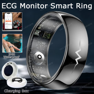 New ECG Monitor Smart Ring 2025 Heart Rate Blood Oxygen Health Monitoring Multi-sport Mode Temperature 3ATM Waterproof Smartring