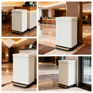 50L Hotel Shopping Mall Coffee Shop Milk Tea Shop Square Trash Bin Commercial Large Garbage Can