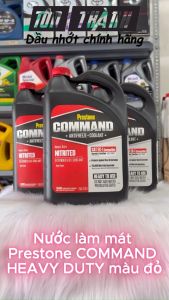 [ Combo Làm Mát ] Nước Làm Mát Màu Đỏ Prestone Command Coolant 50/50 (3.78 Lít) + Súc két nước BG