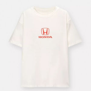 Honda Mens and Womens T-shirt Summer Cotton Short-sleeved Shirts Spring and Autumn Motorcycle Off-road Cycling Versatile Top