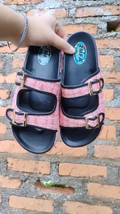 Sandal Platform Wanita Kekinian – Model Chunky Rajut Slip On Stylish & Nyaman MFA07