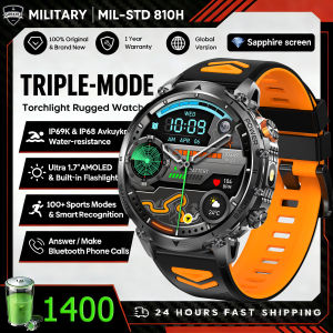 Đồng Hồ Thông Minh T-Rex3 Ultra 1400mAh Pin Lớn Dành Cho Nam GPS Ngoài Trời Đèn Pin IP68 Gọi BT Màn Hình AMOLED Thể Thao Quân Sự Theo Dõi Sức Khỏe & Giấc Ngủ