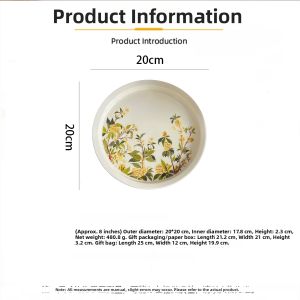 French Vintage Style Ceramic Plate