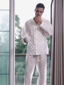 Đồ mặc nhà nam dài tay màu trắng mềm mịn mát - Since Then