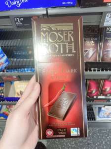 Moser Roth Australian Direct Mail Black Chocolate 70% 85% Sea Salt Caramel Almond Hazelnut 125g Snack/Nuts/Specialty Chocolate