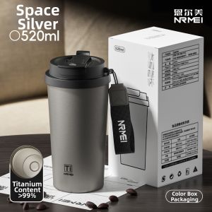 Titanium Insulated Mug With Straw